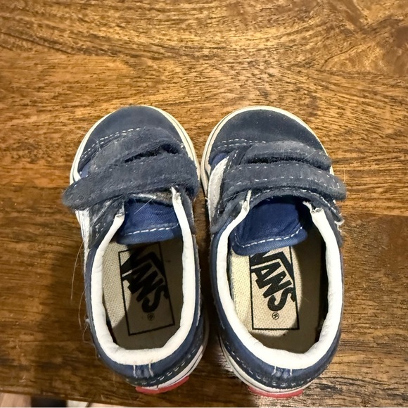 Vans Toddler Kids Navy Blue Sneakers with Velcro Straps - Picture 7 of 7
